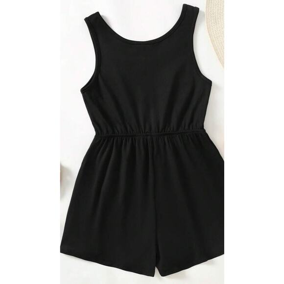 Shein Tween Girls Black Romper - Picture 2 of 5